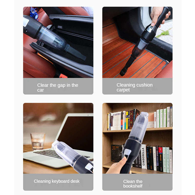 9000Pa Car Vacuum Cleaner Mini Wet Dry Dual Use Vacuum Cordless 120W Handheld Portable Vacuum Cleaner for Auto Interior Home