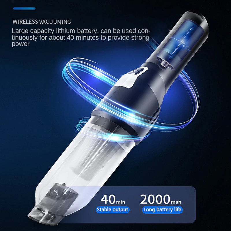 9000Pa Car Vacuum Cleaner Mini Wet Dry Dual Use Vacuum Cordless 120W Handheld Portable Vacuum Cleaner for Auto Interior Home