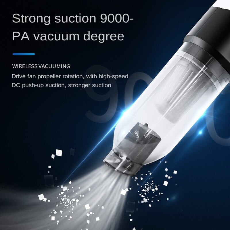 9000Pa Car Vacuum Cleaner Mini Wet Dry Dual Use Vacuum Cordless 120W Handheld Portable Vacuum Cleaner for Auto Interior Home